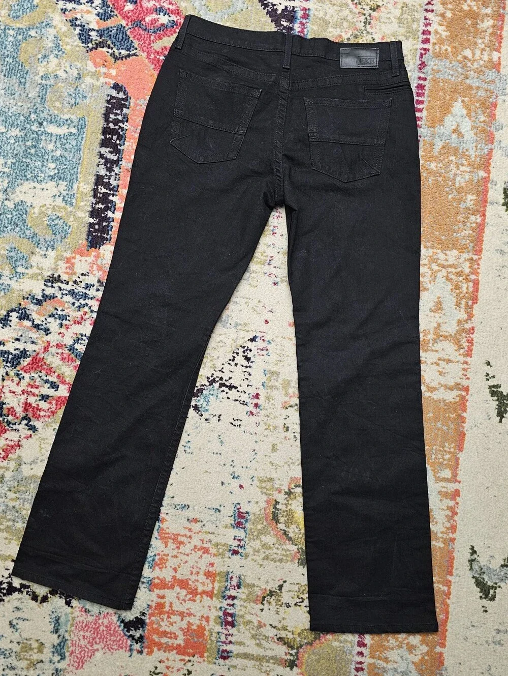 BKE Buckle Jake Men's Bootleg Denim Jeans Size 36L Measures 36 x 34 Black